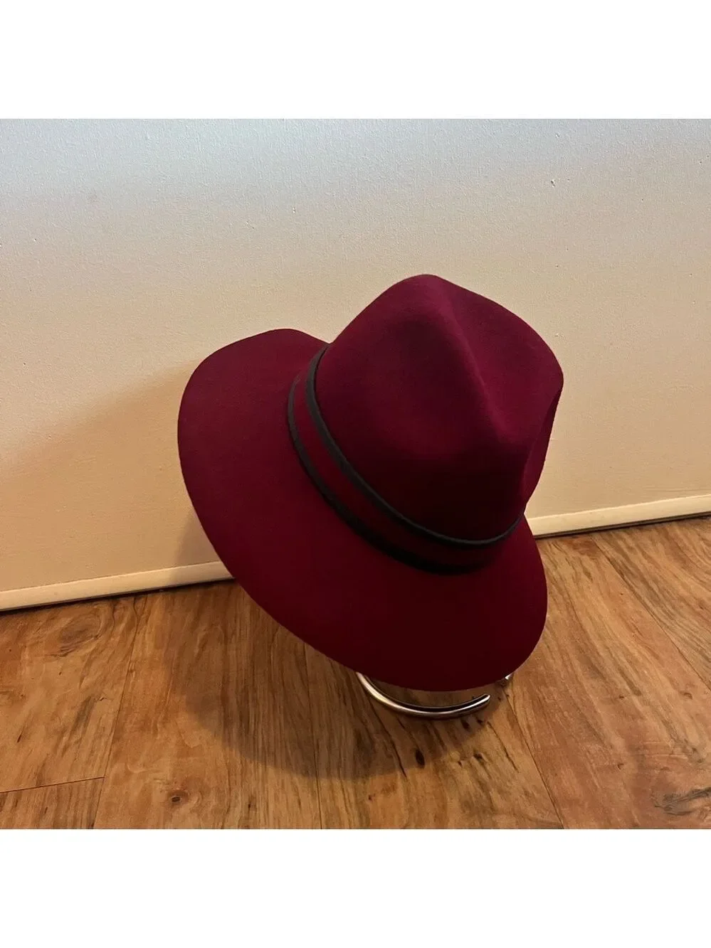 Isaac Mizrahi Wool Magenta Deep Red Fedora Hat